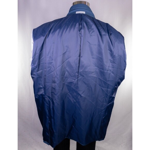Alain Dupetit Sport Coat Jacket Blazer Sz 58L Poly Blend 2-Button Solid Blue NWT - Picture 14 of 16